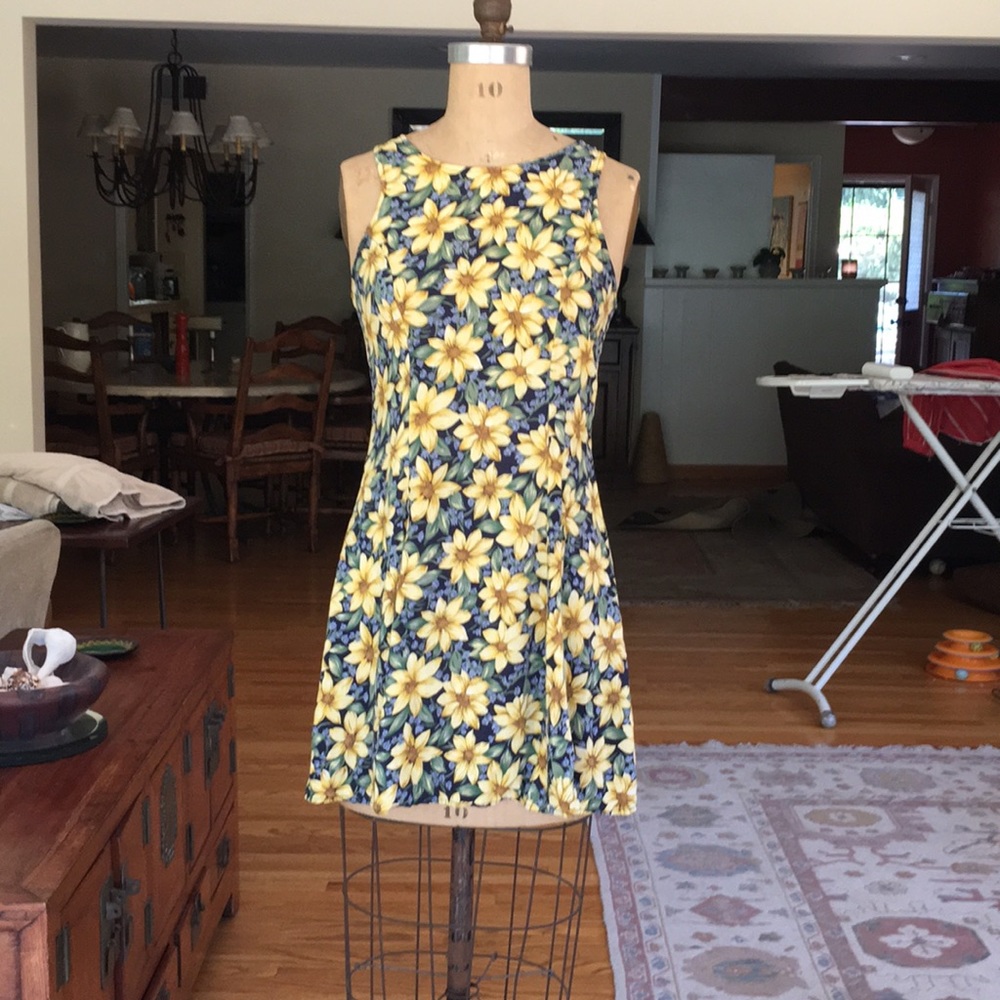 Vintage Sunflower Dress Size Medium